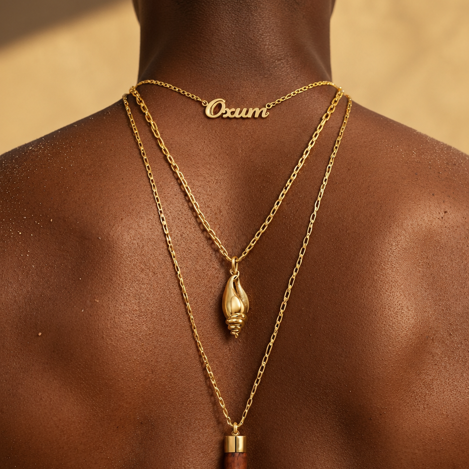 Colar Concha Espiral Ouro