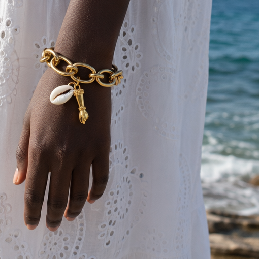 Pulseira Figa Dourada