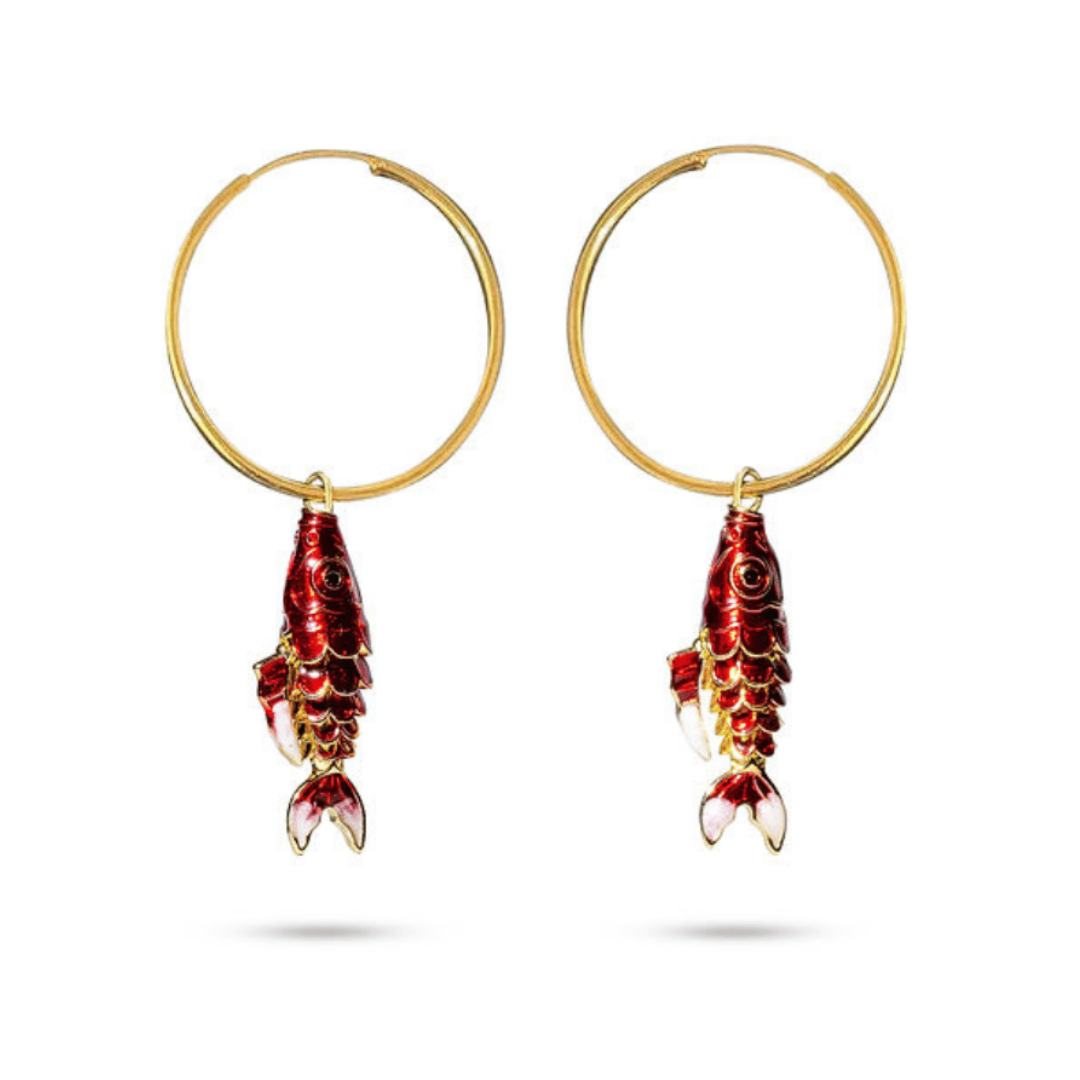 Argola Peixe Vermelho