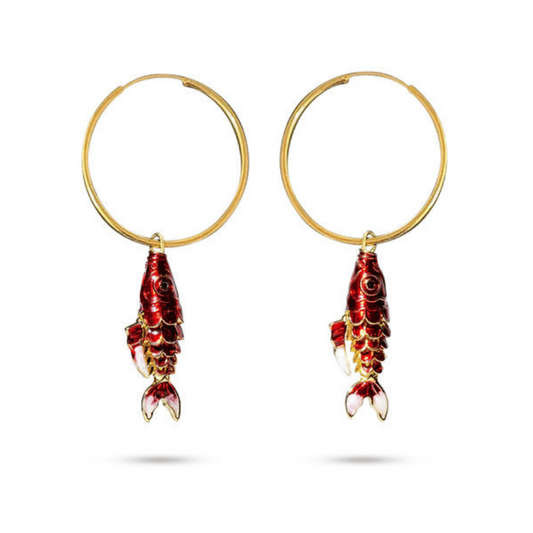 Argola Peixe Vermelho