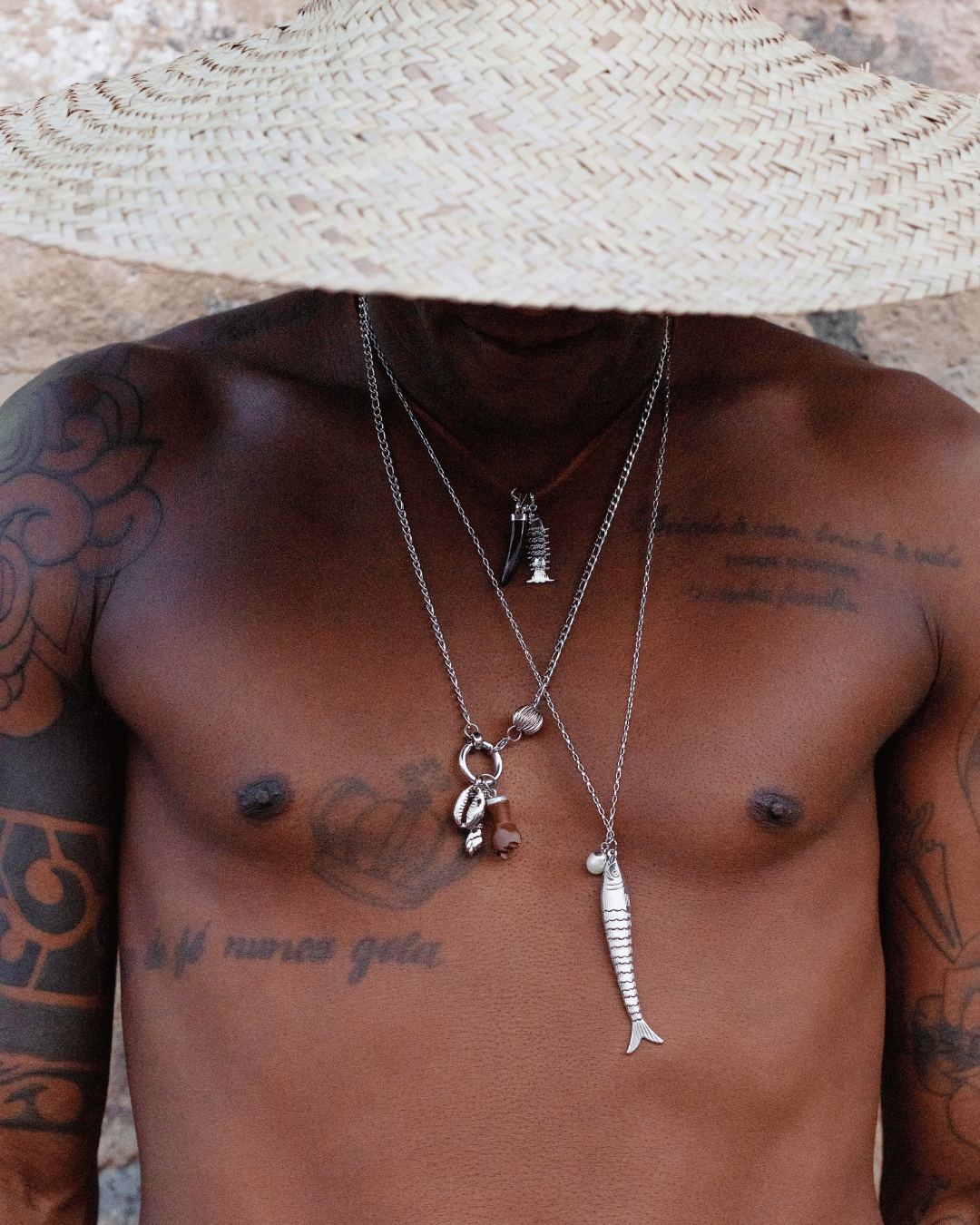 Silver Long Fish Necklace