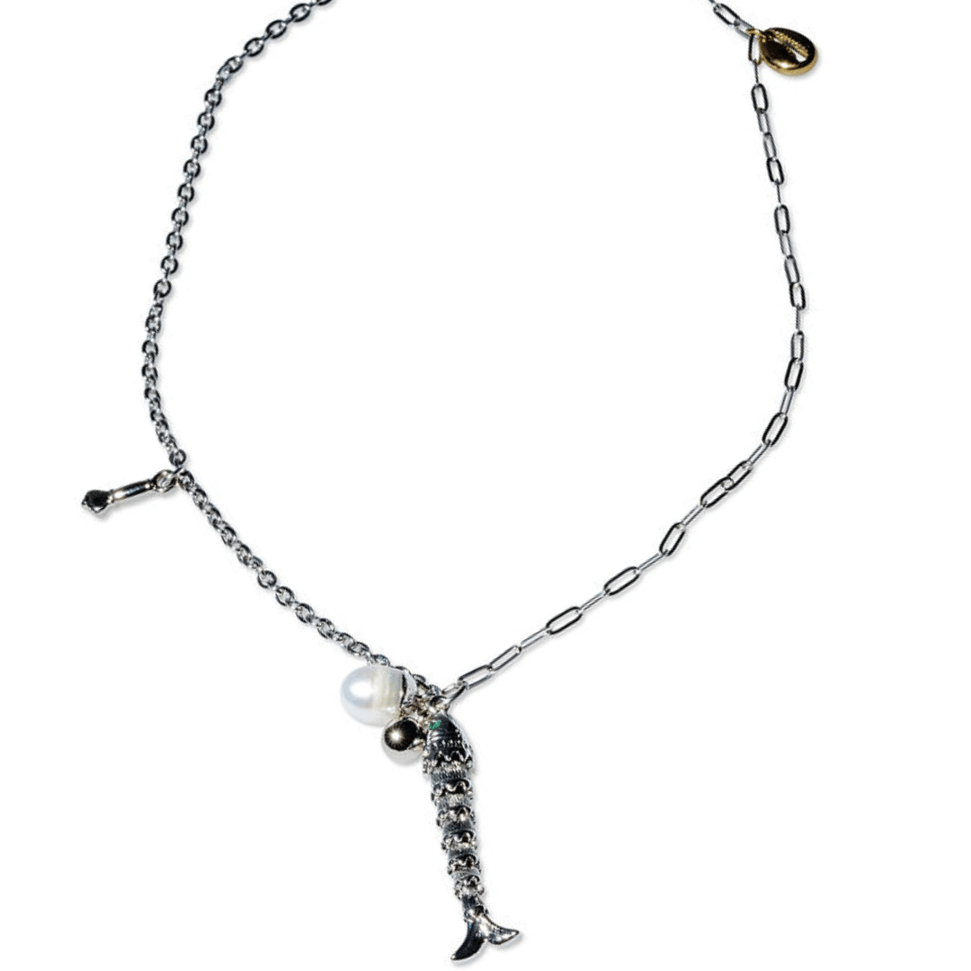 Silver Fishing Necklace