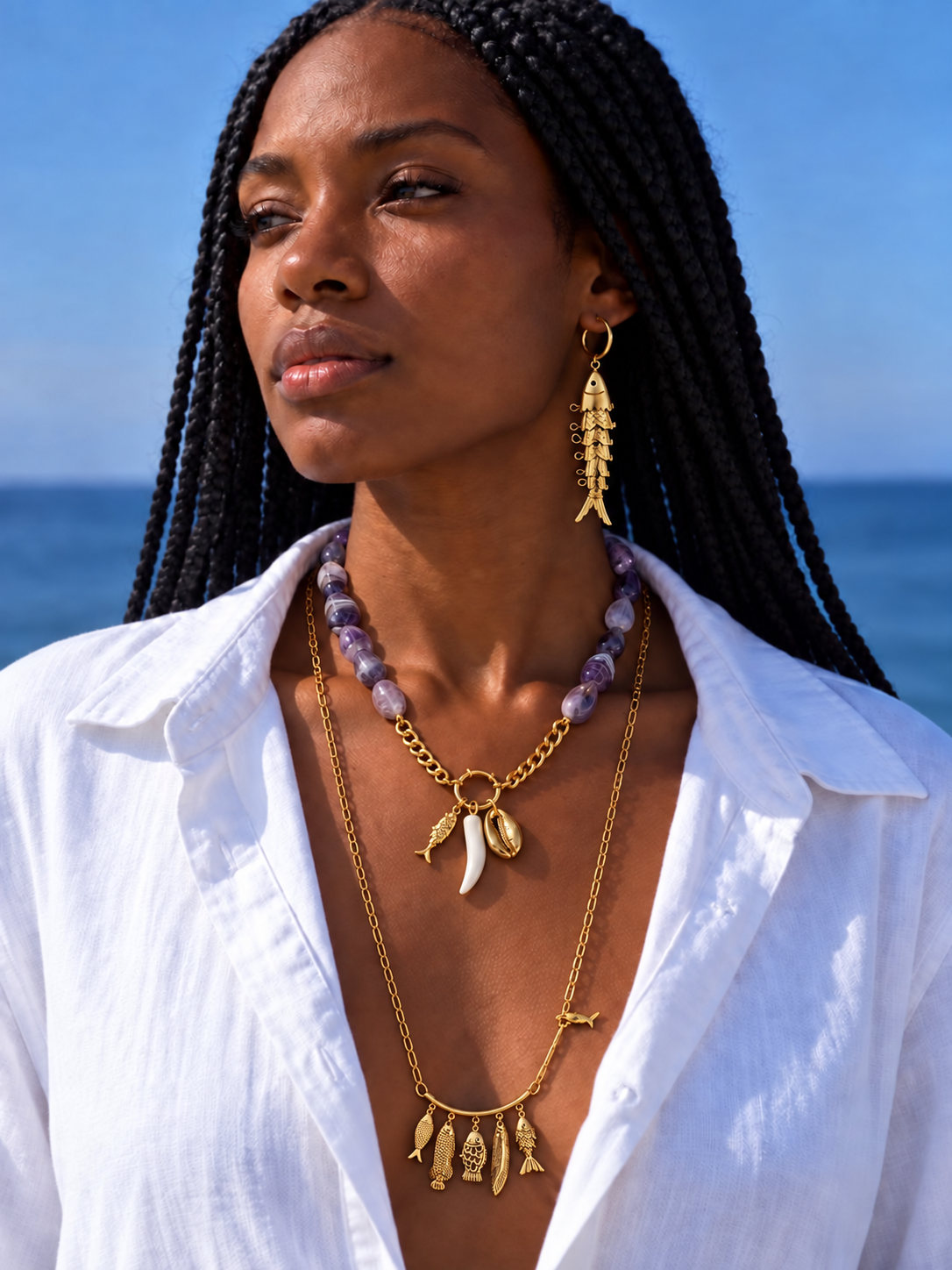 Uno Fish Earring