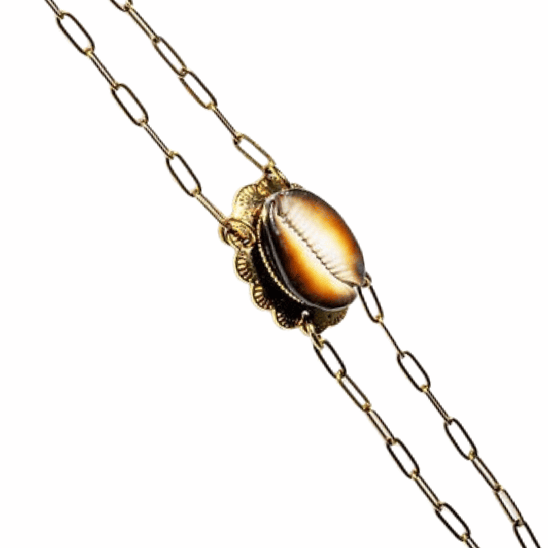 Cowrie Shell Flower Choker
