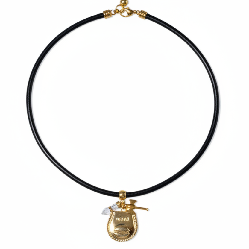 Xangô Talisman Leather Choker