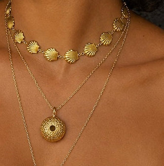 Colar Mini Ouriço Dourado