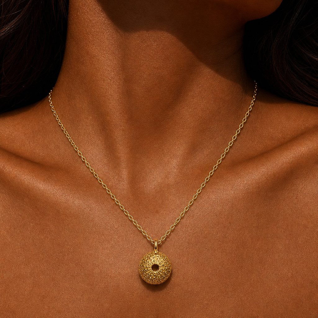 Colar Mini Ouriço Dourado
