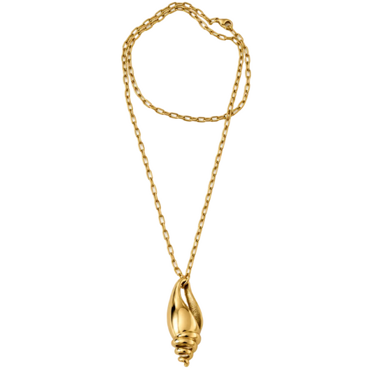 Gold Spiral Shell Necklace