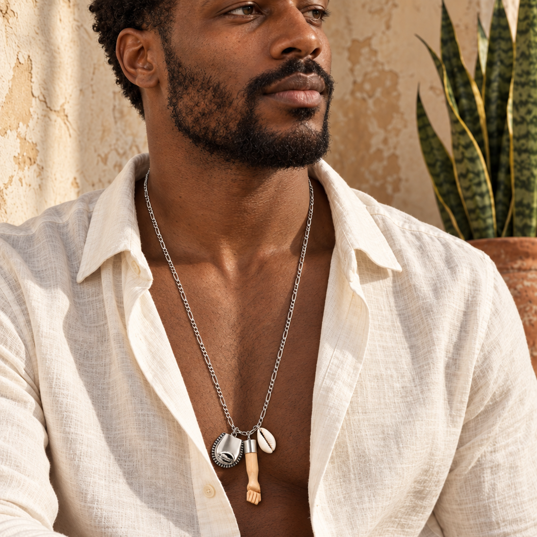 Amulet and Rue Necklace